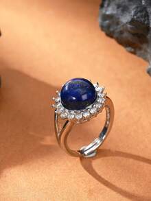 1 chiếc nhẫn hở bằng đá pha lê tự nhiên, thích hợp cho nữ đeo hàng ngày. - Nhiều màu - Xem 17