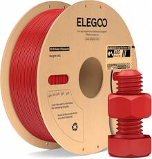 ELEGOO Filamento ABS 1,75 mm Negro 1KG, Filamentos para impresión 3D Precisión dimensional +/- 0,02 mm, para Mayoría Impresoras 3D FDM - ABS Rojo - Ver 12