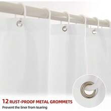 YI & ZE Ombre Dark Purple Shower Curtain Sets For Bathroom Accessories Fabric Polyester Waterproof Modern Shower Curtain Liner With 12 Hooks Purple W72xL78{"Color_name":"Purple","Size_name":"72\"Wx78\"L(Packof1)"} - 多色8 - 查看 4