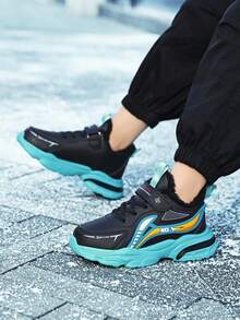 Calçados esportivos infantis com forro térmico e quentes para o inverno para meninos