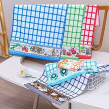 6-Piece Ins-Style High-Visibility Kitchen Towel Set | Fun Abstract Print, Soft And Highly Absorbent Dishcloth, Kitchen Cloth, Home Cleaning And Decoration - 6件小格 - 查看 3