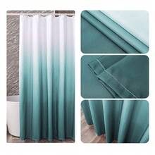 Teal Blue Ombre Shower Curtain Sets For Bathroom Accessories Fabric Polyester Waterproof Modern Shower Curtain Liner With 12 Hooks W72xL84{"Color_name":"TealGreen","Size_name":"72\"Wx84\"L(Packof1)"} - 多色11 - 查看 3