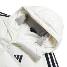 Adidas 男士可调节下摆连帽羽绒服，运动休闲户外旅行外套 - 漢玉白 - 查看 3
