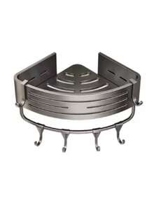 1pc Bathroom Corner Shelf Triangle Basket Wall Mounted Shower Gel Storage Rack, Home & Bathroom Use