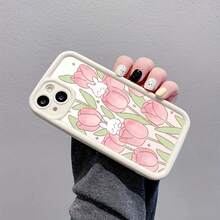Funda de teléfono móvil estilo tulipán para 15/15Plus/15Pro/15Promax,  14/14Plus/14Pro/14Promax,  13/13Pro/13Promax,  12/12Pro/12Promax,  11/11Pro/11ProMax,  7/8Plus,  XR/XSMax - Blanco - Ver 5