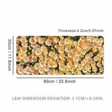 Alfombrilla de ratón con diseño de margarita grande, alfombrilla de escritorio para juegos, alfombrilla de teclado grande, lavable, con base de goma, borde cosido, regalo de alfombrilla de ratón, protector de escritorio, almohadilla de estudio, disponible en múltiples tamaños, alfombrilla de teclado de computadora, almohadilla para portátil