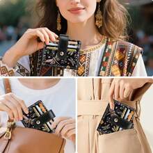 Small Wallets For Women Slim Minimalist For Bifold Credit Card Holder For Pocket Or Purse, Dragonfly{"Color_name":"Dragonfly"} - 多色11 - 查看 8