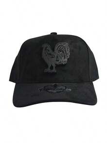Gorra Premium Gallos De Pelea De Gallo Negro Placa Cafe/negro Único - GAMUSA-NEGRA - Ver 3