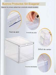 Caja  Apilable Transparentes Para Zapatos Caja Organizadora -caja organizadora de clóset, fácil de poner en el montaje, cajas de zapatos de plástico transparente apilables, cajones para exhibición de tenis - Azul - Ver 3