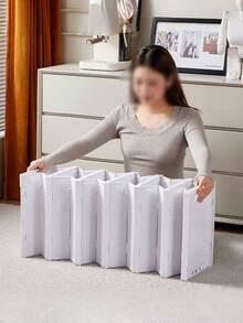 White Single-Row Plastic Shoe Boxes, Single-Row Shoe Cabinets, Detachable And Foldable, Versatile Uses, And Can Be Freely Combined. It Is Suitable For Living Rooms, Studies, Bedrooms And Dormitories. As A Festival Gift, It Can Be Used For Storage, Christmas Room Decoration And Also As A Christmas Present. - Multicolor - View 5