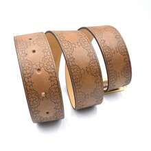 Vintage Floral Print Casual Belt, Suitable For Pairing With Y2K Jeans, Casual Wear For All Seasons