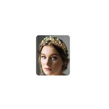 Chargances Bridal Gold Leaf Crown Headband Bridal Tiara Gold Leaf Headpiece For Wedding Prom Festival Bridesmaid Hair Accessoriecs(Gold){"Color_name":"Gold"} - 金子 - 查看 2