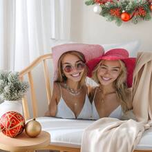 1 bucă Husă de pernă personalizată imprimată cu fotografii pe o singură față, husă de pernă personalizată pentru nuntă, cadou de cuplu, cadou de zi de naștere, cadou pentru cel mai bun prieten, cadou pentru mamă/tată (fără insert), personalizat, unic, cadouri ideale pentru el, pentru aniversări, pentru ziua mamei, pentru zile de naștere, pentru ziua îndrăgostiților, pentru ziua tatălui, pentru absolvirea, ziua copiilor, pentru absolvirea Inaugurare casă, canapea, pat, mașină, ceainărie, dormitor, baie, sufragerie, sufragerie