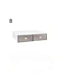 1pc Luxury Ins Style Desktop Storage Box, Office/Desk Organizer Drawer, Transparent Stacking Compartment Box