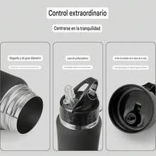 1 pieza termo de acero inoxidable para deportivo de 350ml - Negro - Ver 3