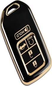 Car Key Fob Cover Compatible With Honda Accord Civic CRV,Soft TPU Key Fob Case With 5 Buttons,Car Essentials KKey Fob Protector (White) - ColorA - 查看 1