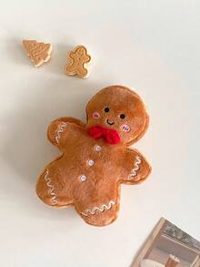 Novo Boneco de Natal Homem de Gengibre Chaveiro de Pelúcia Boneco de Pelúcia Decoração de Festa Árvore de Natal Almofada Presente Surpresa de Ano Novo para Namorado e Namorada Presente de Natal - Multicolorido - Visão 8