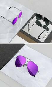 LUENX Aviator Sunglasses For Men Women Polarized - UV400 Protection, Stylish Shades, Driving, Outdoor Activities - ColorI - 查看 3
