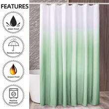 Green Ombre Shower Curtain Sets For Bathroom Accessories Fabric Polyester Waterproof Modern Shower Curtain Liner With 12 Hooks W72xL72{"Color_name":"Green","Size_name":"72\"Wx72\"L(Packof1)"} - 多色22 - 查看 8