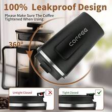 510 ml/18 oz Taza Termo de Caf de Acero Inoxidable 304 con Tapa, Vaso Trmico para Caf con Cuerda y Cepillo, Taza de Vaco para Bebidas Fras y Calientes Morado - rosa - Ver 4