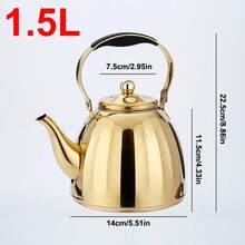 不锈钢茶壶，便携式设计，适合户外使用，配有可拆卸清洁过滤器，现代风格，适合露营、家庭聚会和用餐，是咖啡和茶爱好者的理想之选，也是圣诞节和感恩节的最佳礼物。 - 彩色 - 查看 10