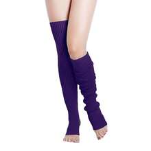 V28 Long Leg Warmer, Women's Men 80s Party Ribbed Knit Dance Sports{"Color_name":"Hole71-Bripurple"} - 多色1 - 查看 3