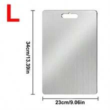 3pcs/1pc High Quality Stainless Steel Double-Sided Cutting Board - Thickened Design, Anti-Mold, Suitable For Kitchen And Dining, Easy To Clean With Water - Multicolor - View 13