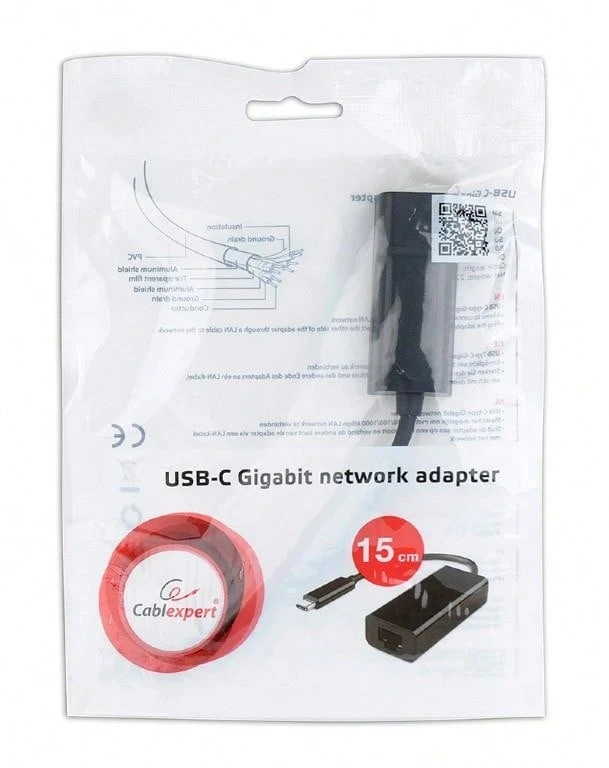 Gembird A-CM-LAN-01 adaptador y tarjeta de red Ethernet 1000 Mbit/s - Blanco - Ver 1
