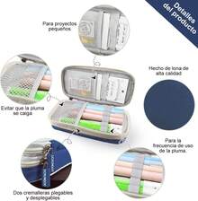 DOXUNGOO Estuche para lápices de gran capacidad Bolsa para lápices de papelería Bolsa para bolígrafos para niñas adolescentes para oficina Colegio Escuela Viaje Caja de soporte (macarrón azul) - verde macarrón - Ver 4