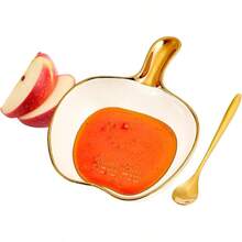 - Juego de platos de miel en forma de manzana, color dorado, regalo de juda de Ao Nuevo, accesorios de cocina, regalos de da festivo, decoracin de mesa Shana Tova, incluye - Dorado - Ver 2