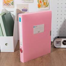 Thick File Box, PP Document Storage Box, A4 Contract File Folder, Accounting Voucher Organizer - Multicolor - View 10