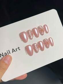 10片珠光/全息3D立体浮雕花朵美甲贴纸，手工制作，全覆盖，优雅可爱时尚美甲贴花，适合女性和女孩日常及派对美甲，美甲用品 - 彩色 - 查看 5