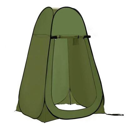 COSHANO Tienda de campaña baño WC ducha vestuario impermeable camping desplegable Pop Up verde