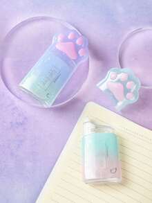 1 Pc Cat's Paw Shape Gradient Color Correction Tape, Inner Core With 12 M Length, Study Homework Answer Typo Text Correction Tape, Fashionable And Portable School Supplies, A Must-Have For The Back-To-School Season,A Gift For A Friend