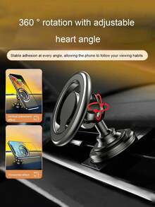 1pc Rotatable Car Dashboard Air Vent Mount Phone Holder, Fits Most Smartphones - A - View 4