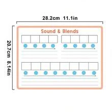 hoojojo 5/10 Placas de Aprendizado de Pinyin, Cartões Dupla Face Apagáveis, Atividade de Prática de Mistura de Sons, Materiais de Aprendizado de Inglês, Quadros Brancos Interativos, Ferramentas Educacionais Domésticas, Materiais Didáticos Recomendados por Professores, Presentes de Papelaria Criativa, Itens Essenciais de Volta às Aulas, Adequado para Famílias, Salas de Aula e Festas