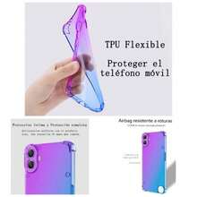 Funda para Nothing Phone 2A Case Uso Rudo, Transparente Colores Degradados Protectora de Cmara Anticada Carcasa BumperPrpura Azul - Teléfono 1 de CMF - Ver 1