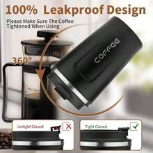 510 ml/18 oz Taza Termo de Caf de Acero Inoxidable 304 con Tapa, Vaso Trmico para Caf con Cuerda y Cepillo, Taza de Vaco para Bebidas Fras y Calientes Morado - rosa - Ver 1