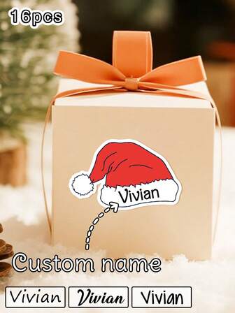 16-160 buc autocolant personalizat pentru pălării de Crăciun, autocolante personalizate de Crăciun, autocolante personalizate pentru etichete cu nume, autocolante de sărbători, autocolante personalizabile pentru copii, decorațiuni de Crăciun, cadouri de Crăciun, petrecere de Crăciun, Crăciun, decor pentru sufragerie, plicuri, invitație, ceașcă, copii, băieți, fete, familie, mamă
