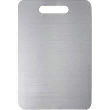 Tabla de cortar de acero inoxidable Tabla de cortar de cocina para carne, fruta y verdura Tabla de cortar multifuncional de cocina 34 * 23cm Mediana 34 * 23cm - 18 cm de largo x 15 cm de ancho - Ver 2