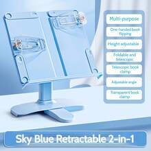 1pc阅读架阅读支架儿童多功能升降调节书架固定书立小学生桌面 - 彩色 - 查看 6