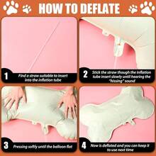 Globos de para Mascotas - Set de 8 Piezas con Diseos de Perros, Huesos y Huellas en Rosa, Azul, Negro - Decoracin para Cumpleaos de Perros y Fiestas Temticas - inicial - Ver 8