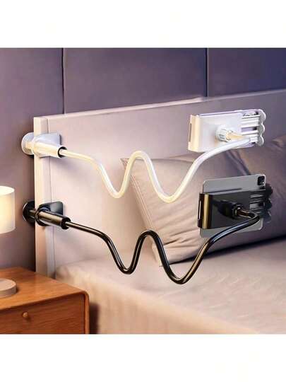 Mobile Phone Desktop Bracket, Mobile Phone Bracket Bedside Tablet Dual-Use, Gooseneck Curved Bracket,1pc Tablet And Phone Holder, Thickened Flexible Arm Goose Neck Tablet Stand Suitable For Bed, Bedside, Desk, Bed Headboard, Table, Sofa, Horizontal Bed, IPad Mini Pro Air, Kindle, Switch, Galaxy Tabs Device, Christmas Gift Compatible With IPhone, Android Phone, Gift For Birthday, Family, Friends For Office, Dorm And Home Use Phone Stand Phone Stand For Bed Nan 360° Rotation