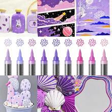 FS9/12 Colors Acrylic Marker Pens, Opaque Soft Tip, Blendable, For Art, Painting, Graffiti, Suitable For Christmas, Halloween