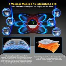 Abdominal Stimulator, Abdominal Shaping Belt, Muscle Stimulator With Heating Function, Used For Reducing Abdominal Fat, Removing Cellulite, Burning Fat, Postpartum Abdominal Exercise, Making The Abdomen Smooth And Tight, Lower Back Massager, Relieving Pain, Suitable Gift For Men And Women - Beige - View 5