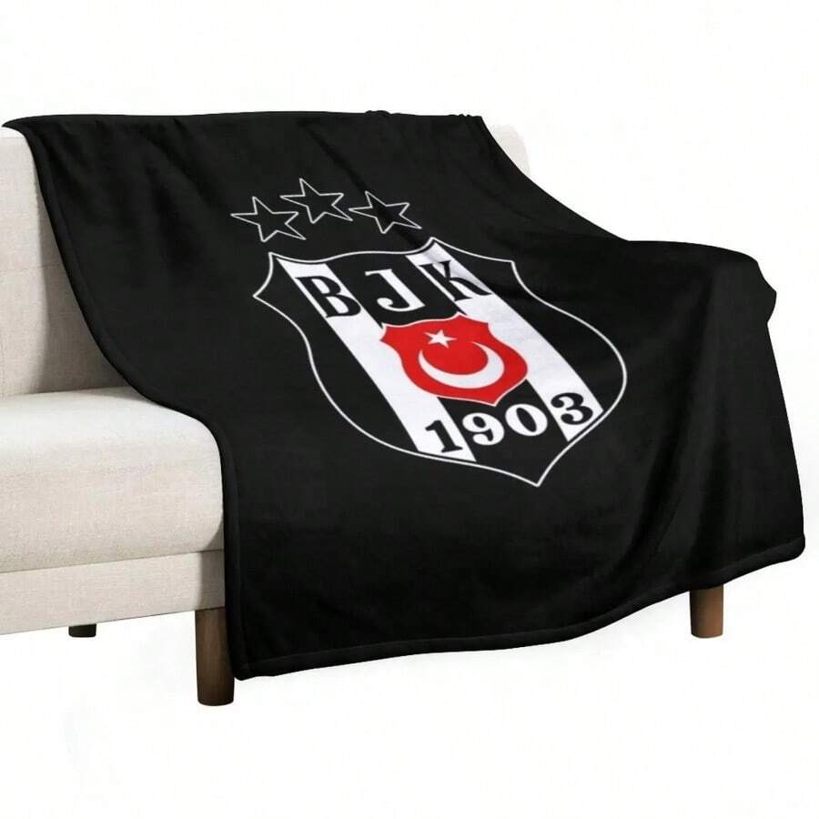 Besiktas Logo Throw Blanket Furrys Soft Big Blankets.Jpg - White - View 1