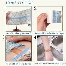 1/2 cuộn băng chống thấm nước dùng khi bơi, băng dính trong suốt chống thấm nước dùng khi tắm, và băng dán trong suốt bảo vệ hình xăm. - Nhiều màu - Xem 6