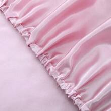 Silky Soft Pink Twin XL Satin Bed Sheets Set, 1 Deep Pocket Fitted Sheet + 1 Flat Sheet + 1 Pillowcase,  In 2025 - 粉色 - 查看 9