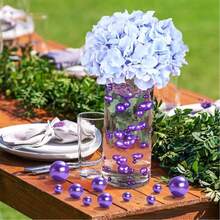 100g Relleno de perlas flotantes artificiales, para decoración de jarrones, decoración de velas flotantes, centro de mesa del hogar, adecuado para bodas DIY, cumpleaños, fiestas temáticas, decoración de Halloween y centros de mesa navideños, 10mm, 16mm, 20mm (incluye perlas de agua)