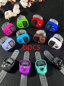 10 piezas/Paquete Anillo de dedo con contador manual LED